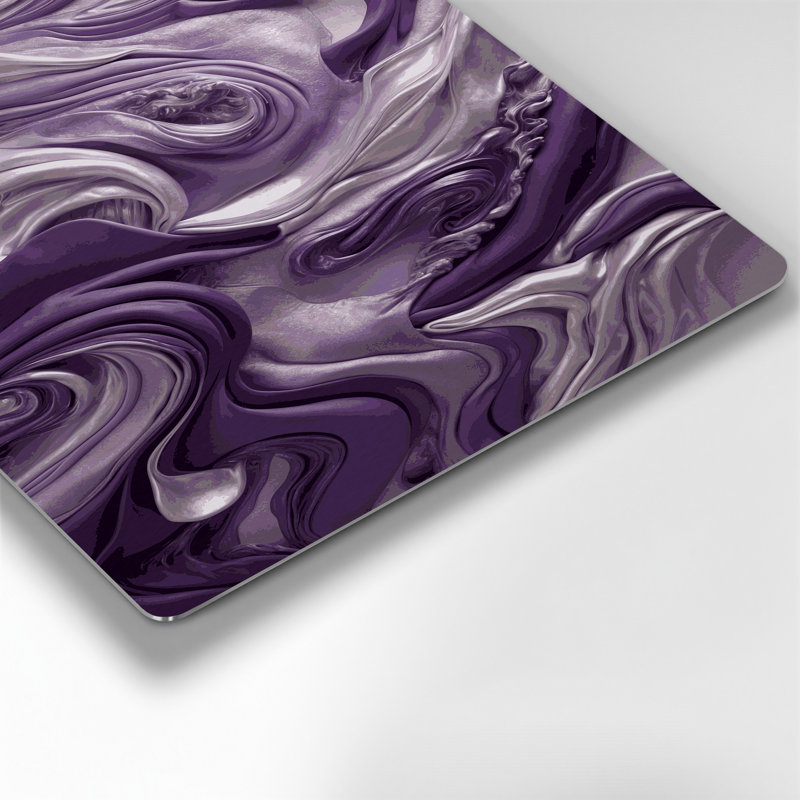Art abstrait abstrait en métal mauve 65, H 11 po x l 14 po
