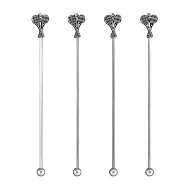 Swizzle Sticks Metal - Stainless Steel Mixing Cocktail Coffee