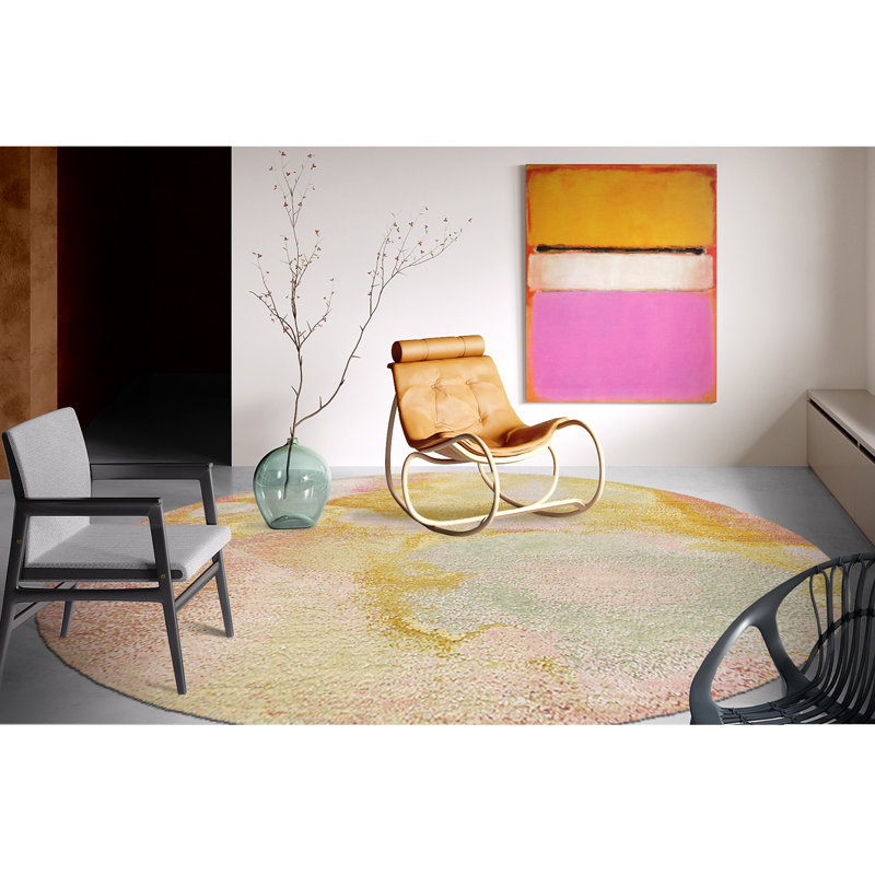 Abstract Area Rug, Round 8'