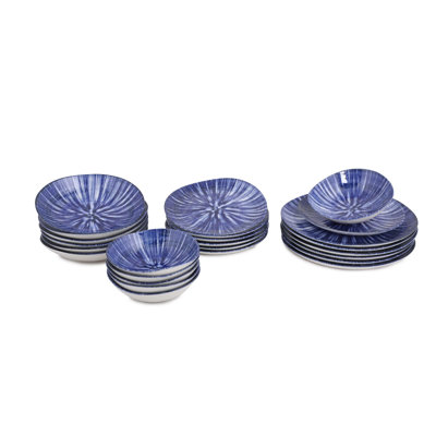 Honfleur Piece Porcelain China Dinnerware Set - Service for 6