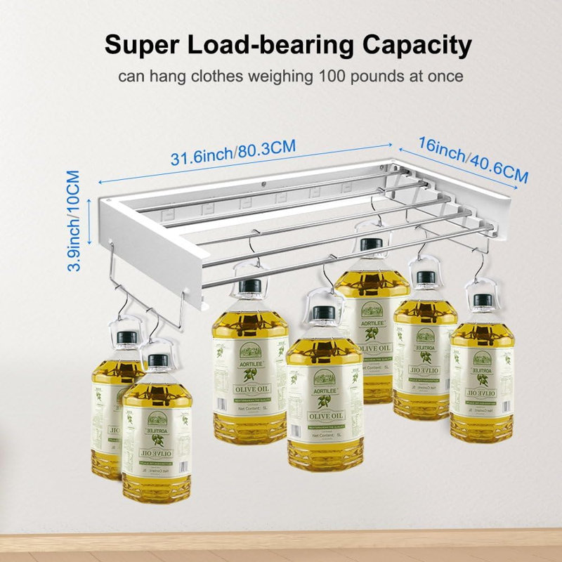 Metal Wall-Mounted Drying Rack