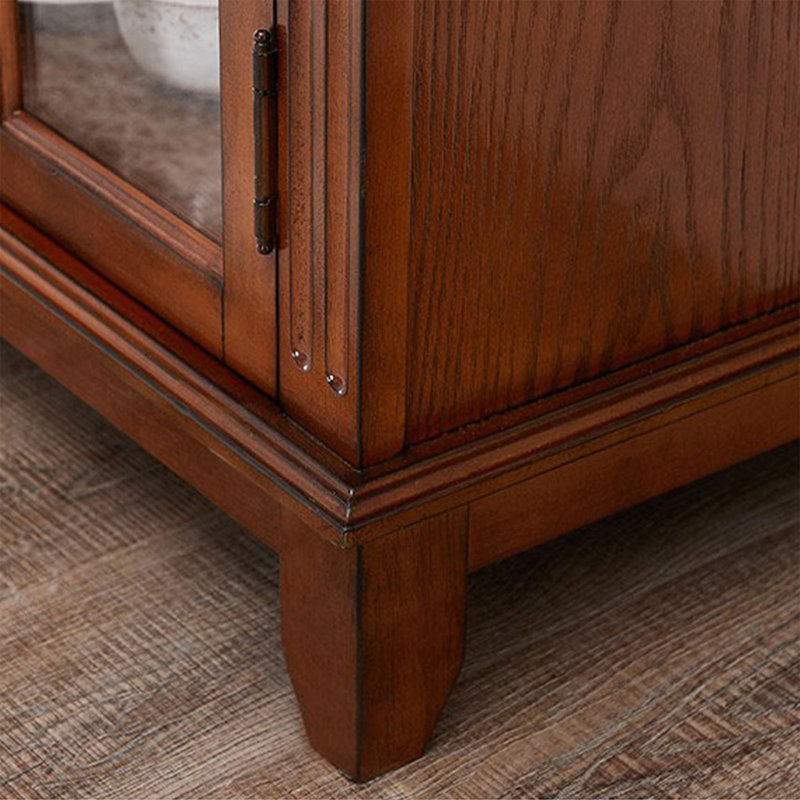 Buffet en merisier massif et bois manufacturé, H 37,36 po x l 54,72 po x P 15,35 po