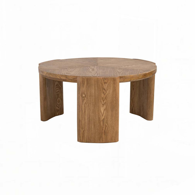 Table basse ronde avec pieds incurvés