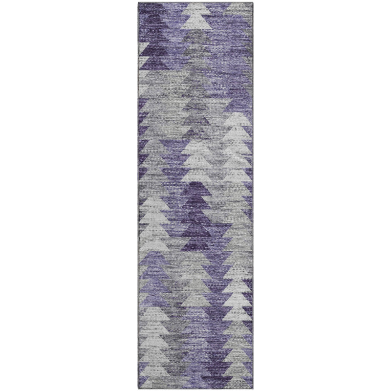 Premium Machine Washable Cerrito Purple Rug, Runner 2'3" x 7'6"