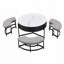 Table basse à plateau relevable moderne avec rangement et 3 repose-pieds-37548587