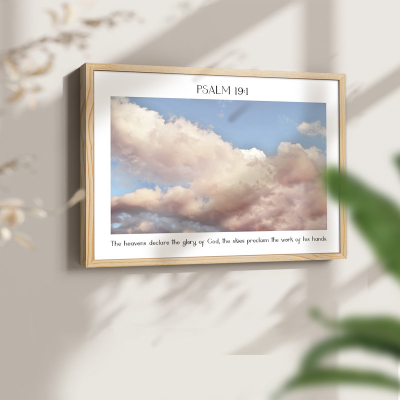 Psaume 19: 1 - Reproduction encadrée - Restickable, H 8 po x l 10 po, Naturel