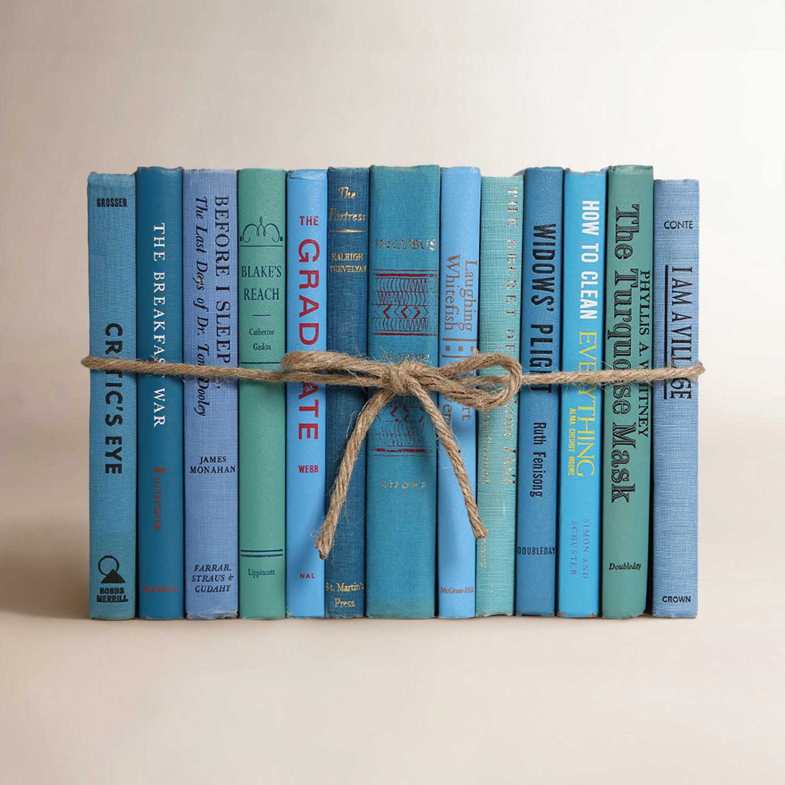 Serefina Decorative Books - Vintage Island Books - Blue Books by the Foot