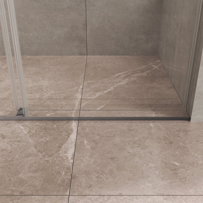 56”-60”W*76”H Double Sliding Frameless Shower Door with 3/8”(10mm) Thickened Upgrade Tempered Glass,stainless steel hardware,Brushed Nickel