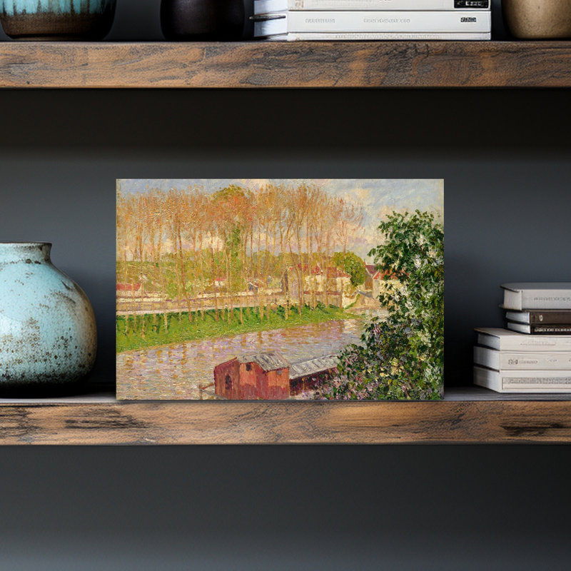 Sunset At Moret-Sur-Loing, 1901 Abstract Contemporary Landscape Architecture Wall Art Print, 30.48cm H x 45.72cm W