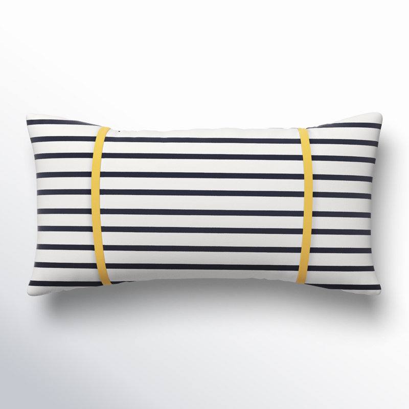 Housse et insert de coussin rectangulaire Stonebrook, 12 po x 24 po, Jaune tournesol
