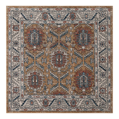 Weingartner Performance Mustard Yellow/Ivory/Blue Rug