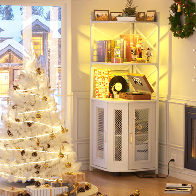 Conner Bar Cabinet with Wine Storage and LED Strip