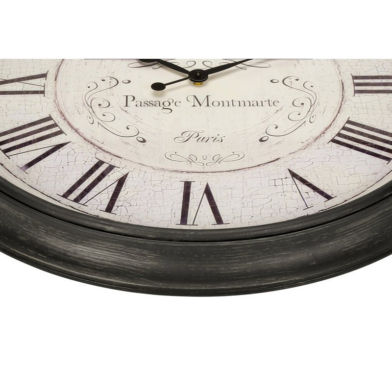 Clocks, 30" Round, Large Oversized, Wall Clock, Brown, Transitional