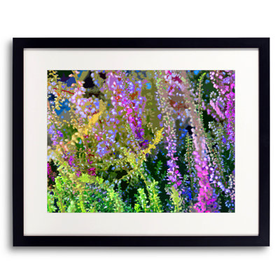English Purple And Green Flowers Print by Drew Gaffney