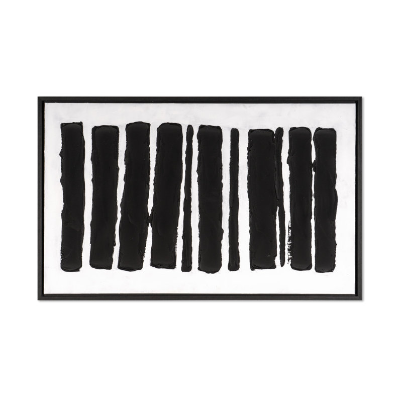 Monochrome Rhythms, Hand Painted Canvas