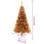 vidaXL Christmas Tree with 300 LEDs with Stand Gold PET-772991148