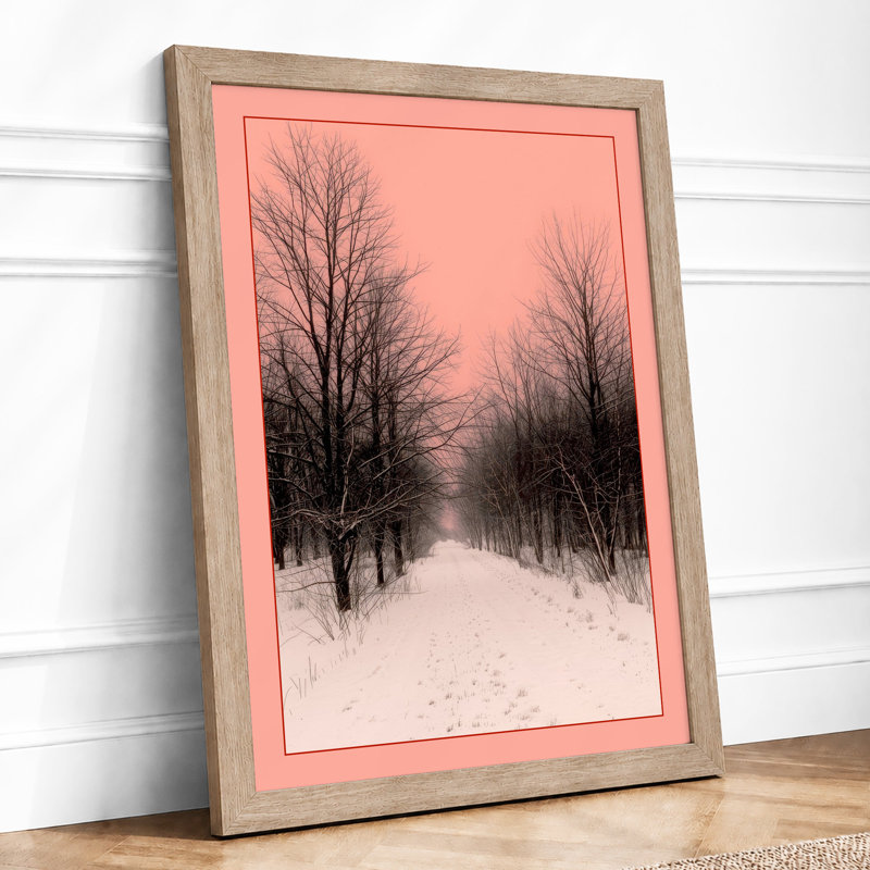 Winter Path At Dawn Scandinavian - Print, A1 - 84.1 x 59.4 cm, Oak