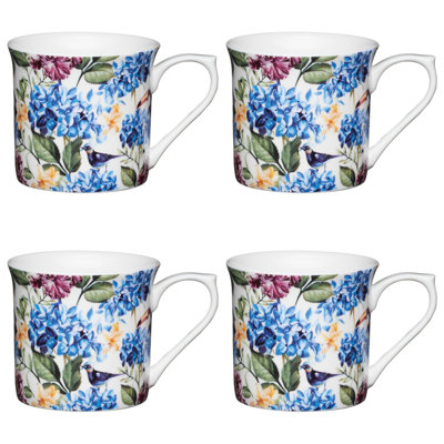 Country Floral Bone China Mug