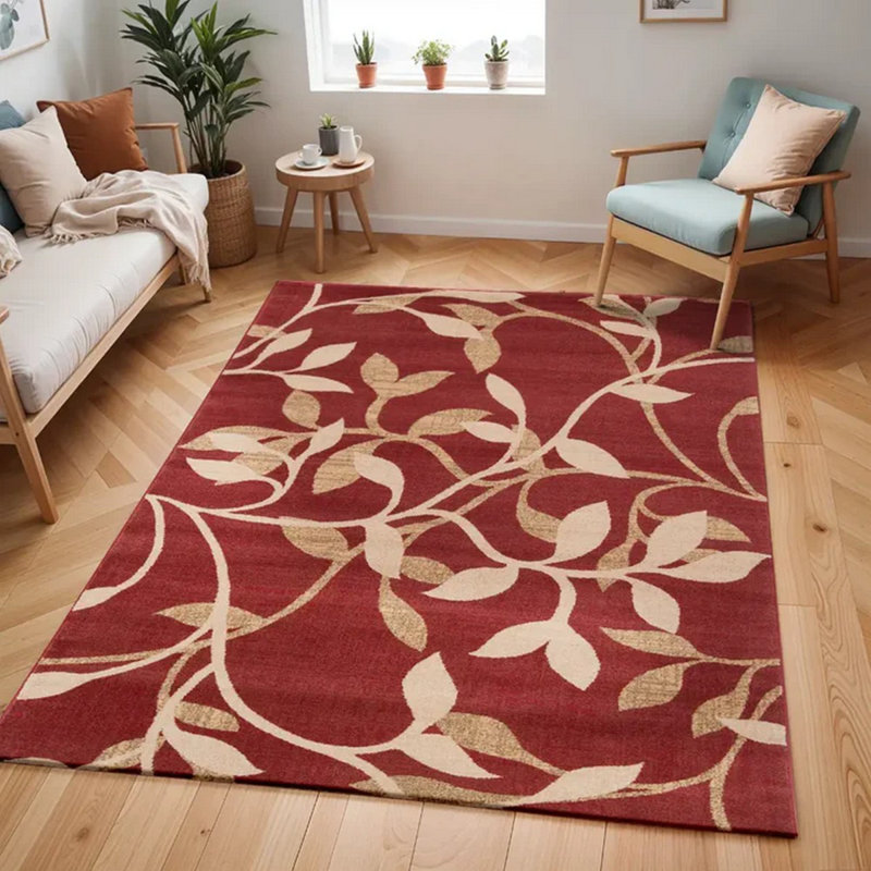 Modern Rug, Nature Print Stain Resistant Easy to Clean Rug For Living, Dining Room, Bedroom, Rectangle 160 x 230cm