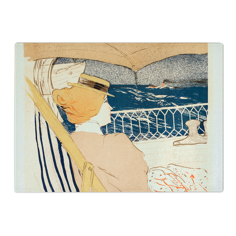 Passenger on the Ship by Henri de Toulouse-Lautrec Chopping Board, 0.4cm H x 20cm W x 28.5cm L