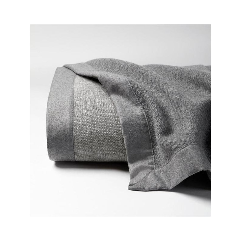 Nerino Hand Woven Blanket, Gray/Light Gray, Full/Queen