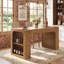 Table de bar à hauteur de comptoir en bois massif de 63 po avec tablettes de rangement pour la salle à manger