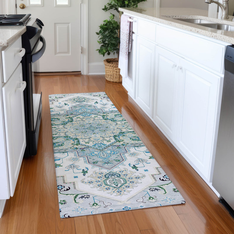 Tapis oriental Corum AMF1036 lavable à la machine de qualité supérieure, Tapis de couloir 2 pi 3 po x 7 pi 6 po