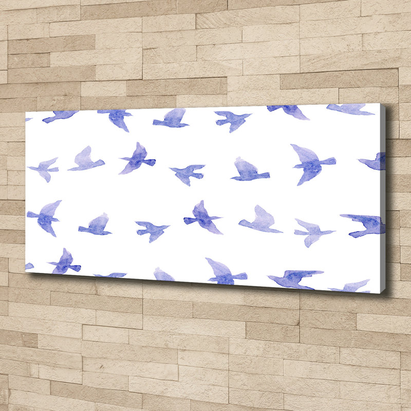 Swallows - No Frame Print on Glass, Canvas, 50cm H x 125cm W x 2cm D