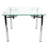 Guda Glass Top Metal Base Dining Table
