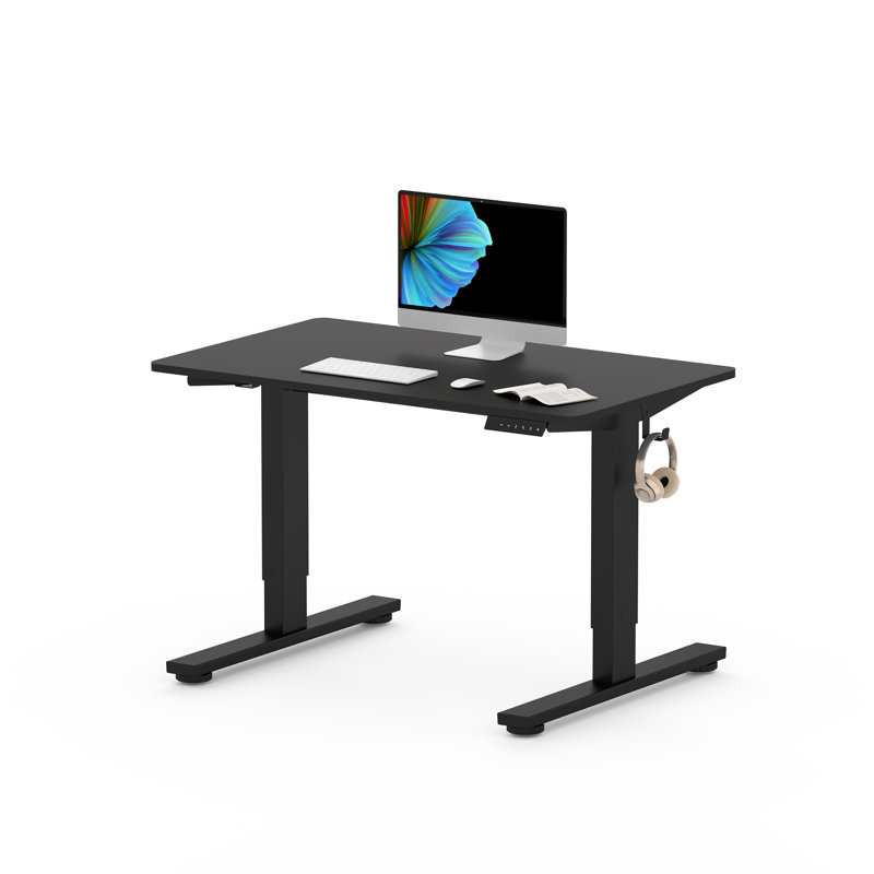 Bureau debout réglable Dojtcho Home Office, Noir / Noir, H 47,6 po x l 40 po x P 24 po