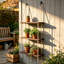 3 Tiers Rustic Wooden Floating Shelf Wall Hanging Rope Shelf Mounted Storage Unit