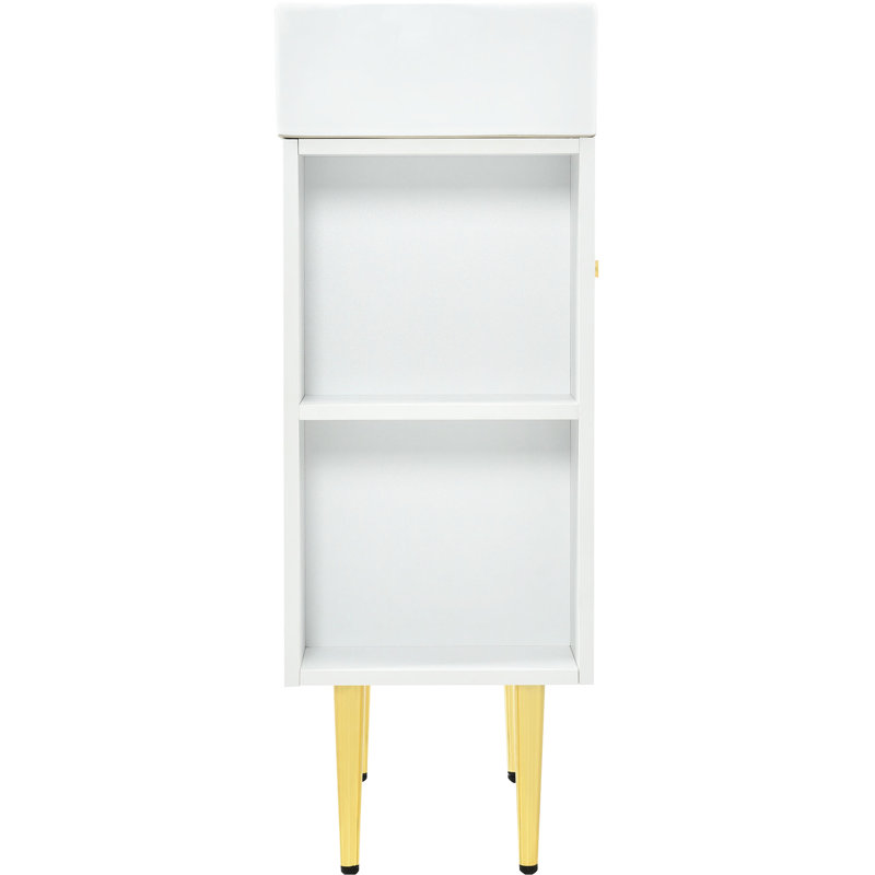 Meuble-lavabo blanc de 21,6 po - Vaste choix de rangement, fonction de fermeture en douceur, meuble-lavabo facile à installer, nombreuses options, fonctionnement silencieux, procédure d'installation sans effort