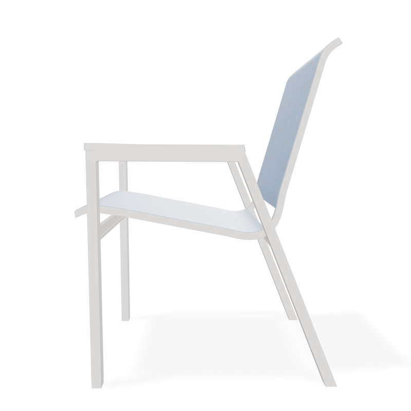 Bazza Outdoor Dining Chair, Snow, Sky