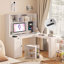 Bureau en L avec tiroirs et bibliothèque