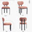 Ensemble de 2 chaises de salle à manger modernes, rembourrées Boucle