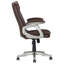 Fauteuil de direction pivotant en similicuir à dossier moyen