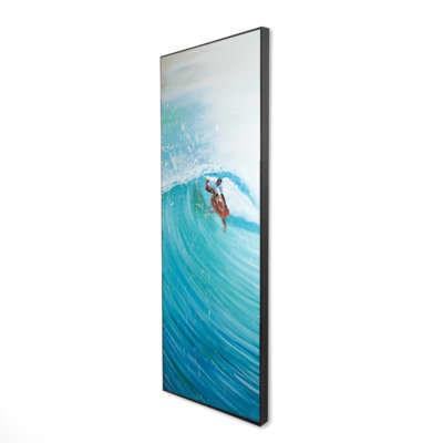 " Surfer In The Middle Of The Wave "