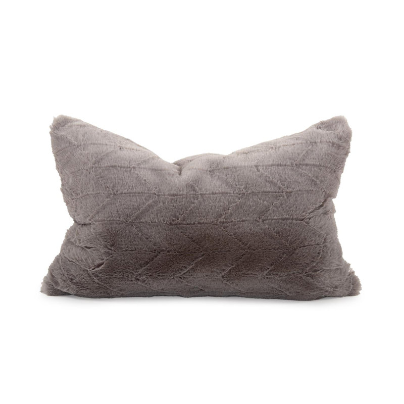 Coussin 14 x 22 Angora , Polyuréthane, Pierre