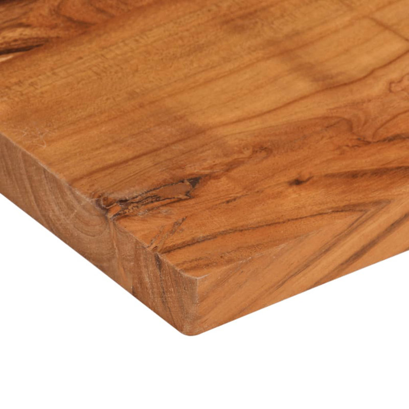 Rechteckig Altholz Massiv Solid Wood Table Top, Walnut, 2.5cm H x 80cm W x 50cm D