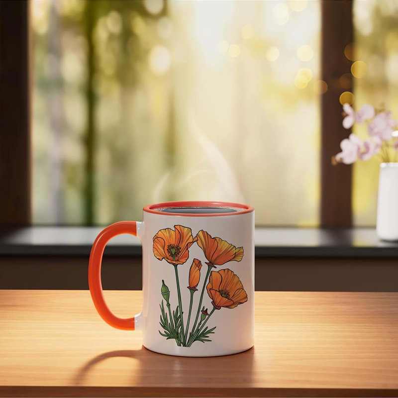 Ceramic Coffee Mug, Orange
