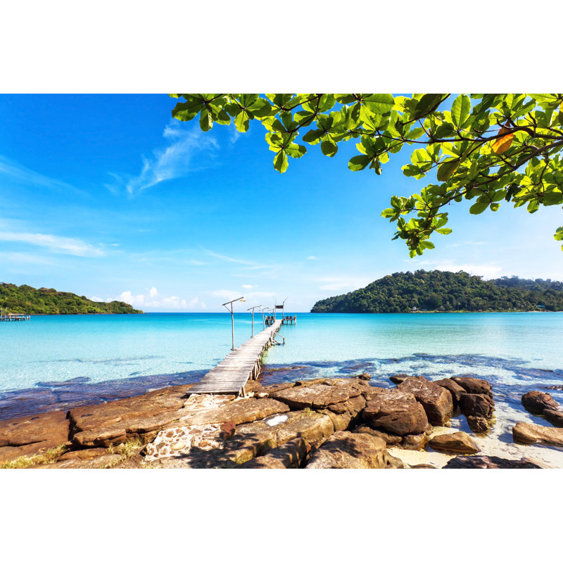 Old Wooden Pier - Wrapped Canvas Print, 30cm H x 46cm W x 3.8cm D