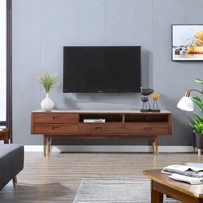 Grand espace de rangement avec meuble télé, 62.99"
