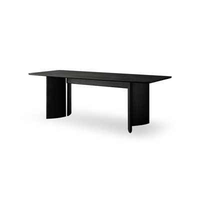 Black Rectangle Solid Wood Dining Tables