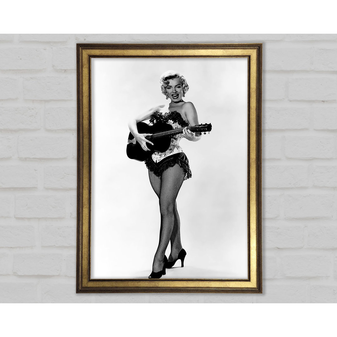 Marilyn Monroe, Gitarre spielend - Druck