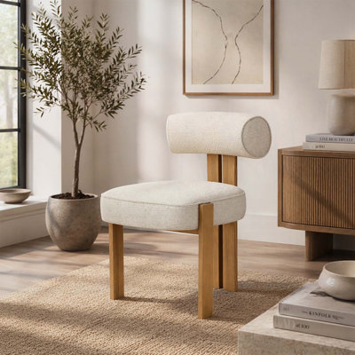 Chaise d'appoint rembourrée sans accoudoirs