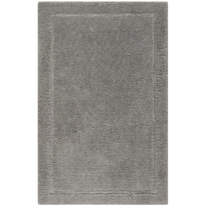Wilbert Shag Hand Tufted Performance Solid Color Rug, Rectangle 4' x 6'