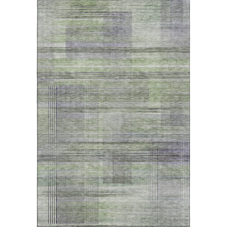 Premium Machine Washable Prisco Aloe Rug