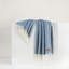 Crystal Blue Fiji Stripe Throw-1095484823