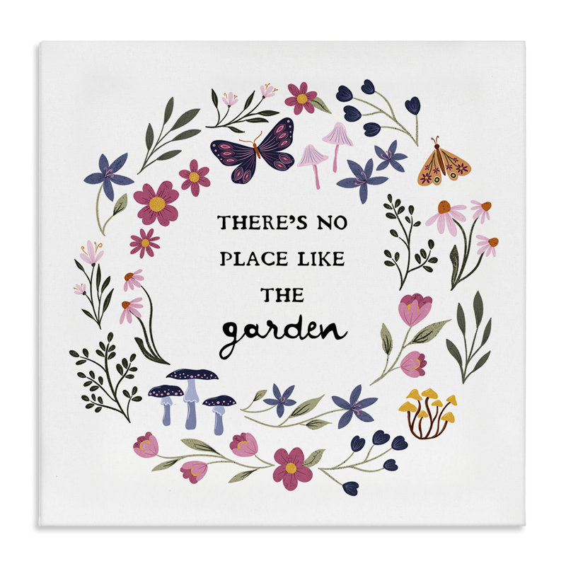 «No Place Like Garden Wreath» par JJ Design House LLC, H 17 po x l 17 po