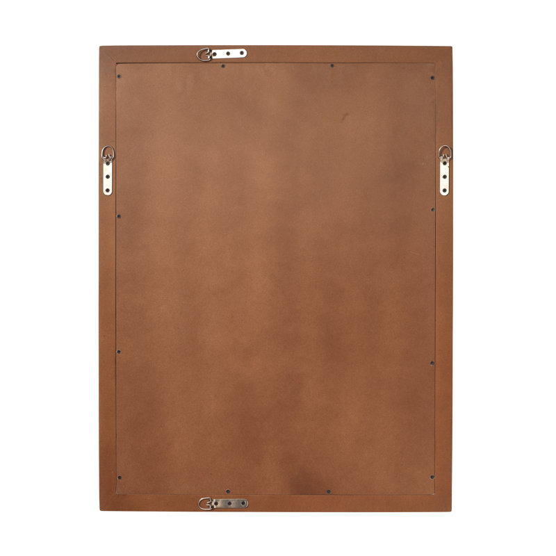 Chandler Flat Solid And Engineered Wood Wall Mirror, Natural